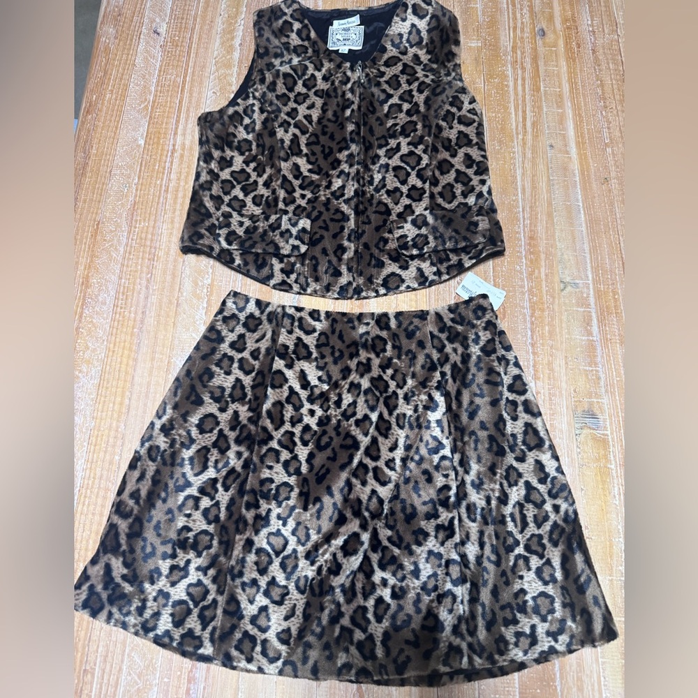 VTG Neiman Marcus Brown Leopard Print Kids Dress